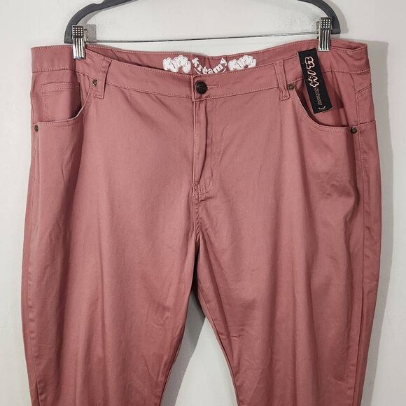 Kurvy Kreamy Pink Skinny Pants NWT Size 22 Plus Size Pink Pants - Picture 2 of 9